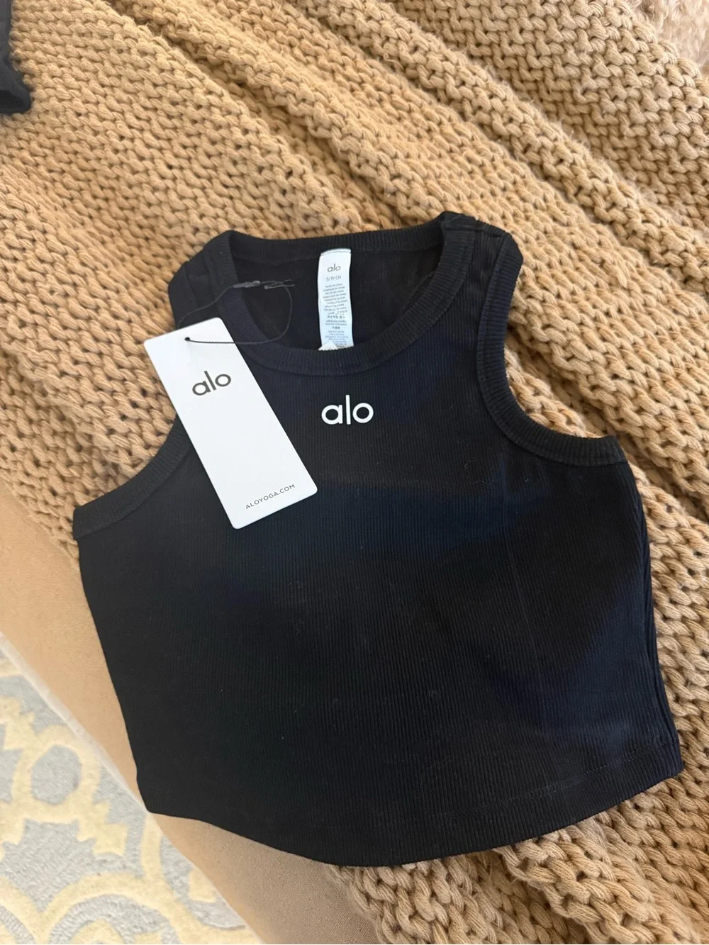 ALO Yoga Black Aspire Tank